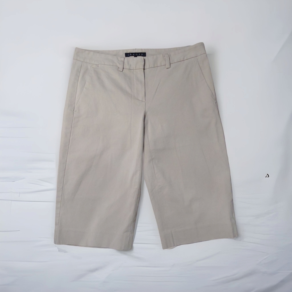 Theory Palmer Khaki Bermuda Shorts